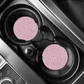 Pink Girly Unicorn Pattern Print Car Coasters