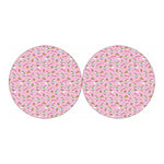 Pink Girly Unicorn Pattern Print Car Coasters