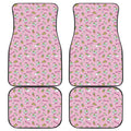 Pink Girly Unicorn Pattern Print Front and Back Car Floor Mats