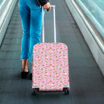 Pink Girly Unicorn Pattern Print Luggage Cover