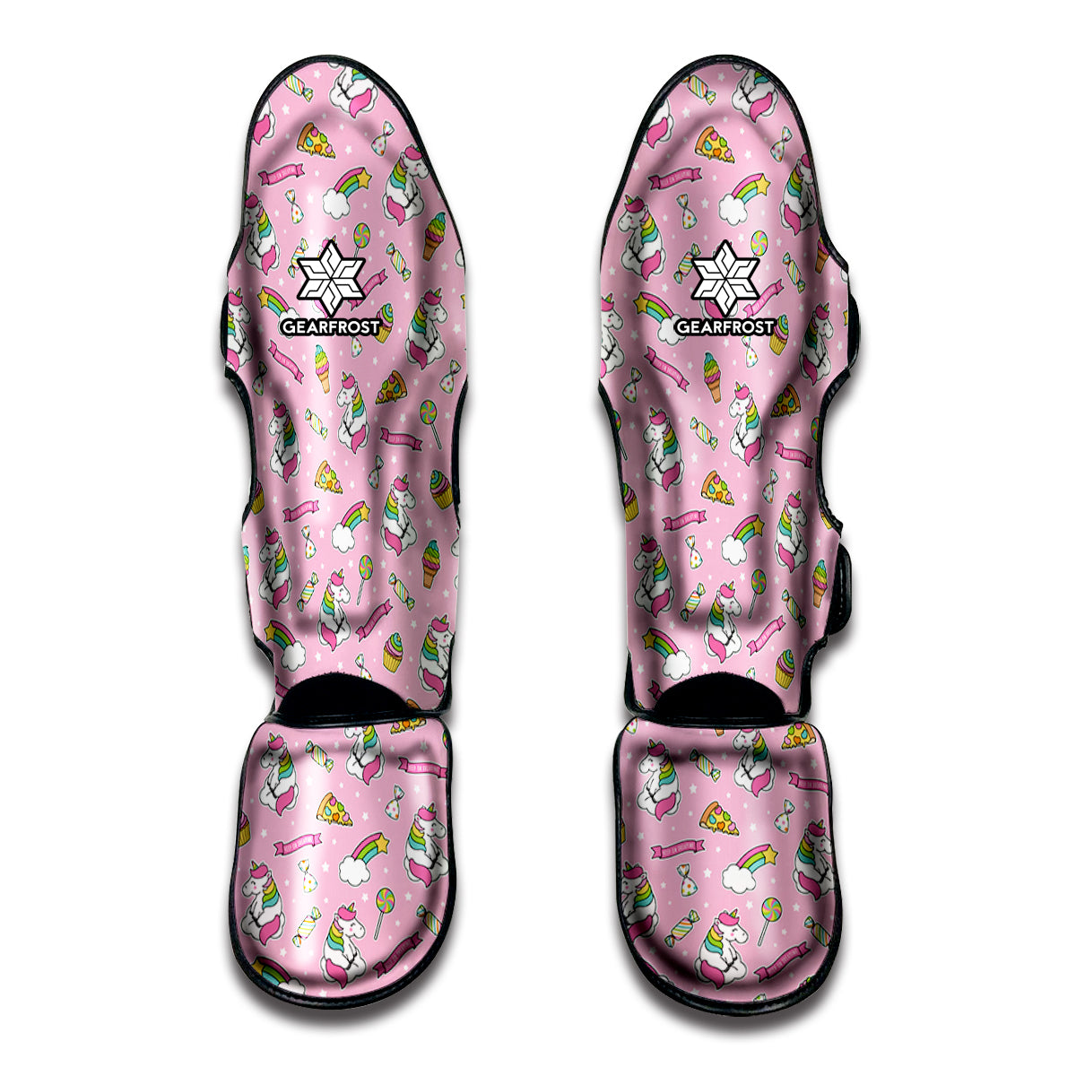 Pink Girly Unicorn Pattern Print Muay Thai Shin Guard