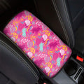 Pink Girly Unicorn Print Car Center Console Cover
