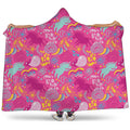 Pink Girly Unicorn Print Hooded Blanket