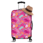 Pink Girly Unicorn Print Luggage Cover