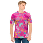 Pink Girly Unicorn Print Men's T-Shirt
