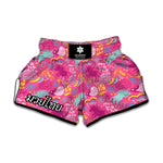 Pink Girly Unicorn Print Muay Thai Boxing Shorts