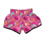 Pink Girly Unicorn Print Muay Thai Boxing Shorts