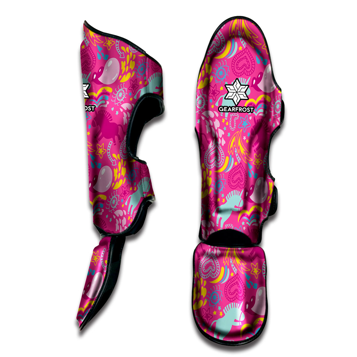 Pink Girly Unicorn Print Muay Thai Shin Guard