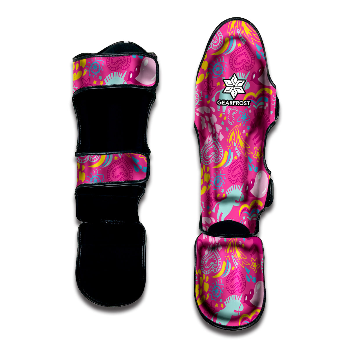 Pink Girly Unicorn Print Muay Thai Shin Guard