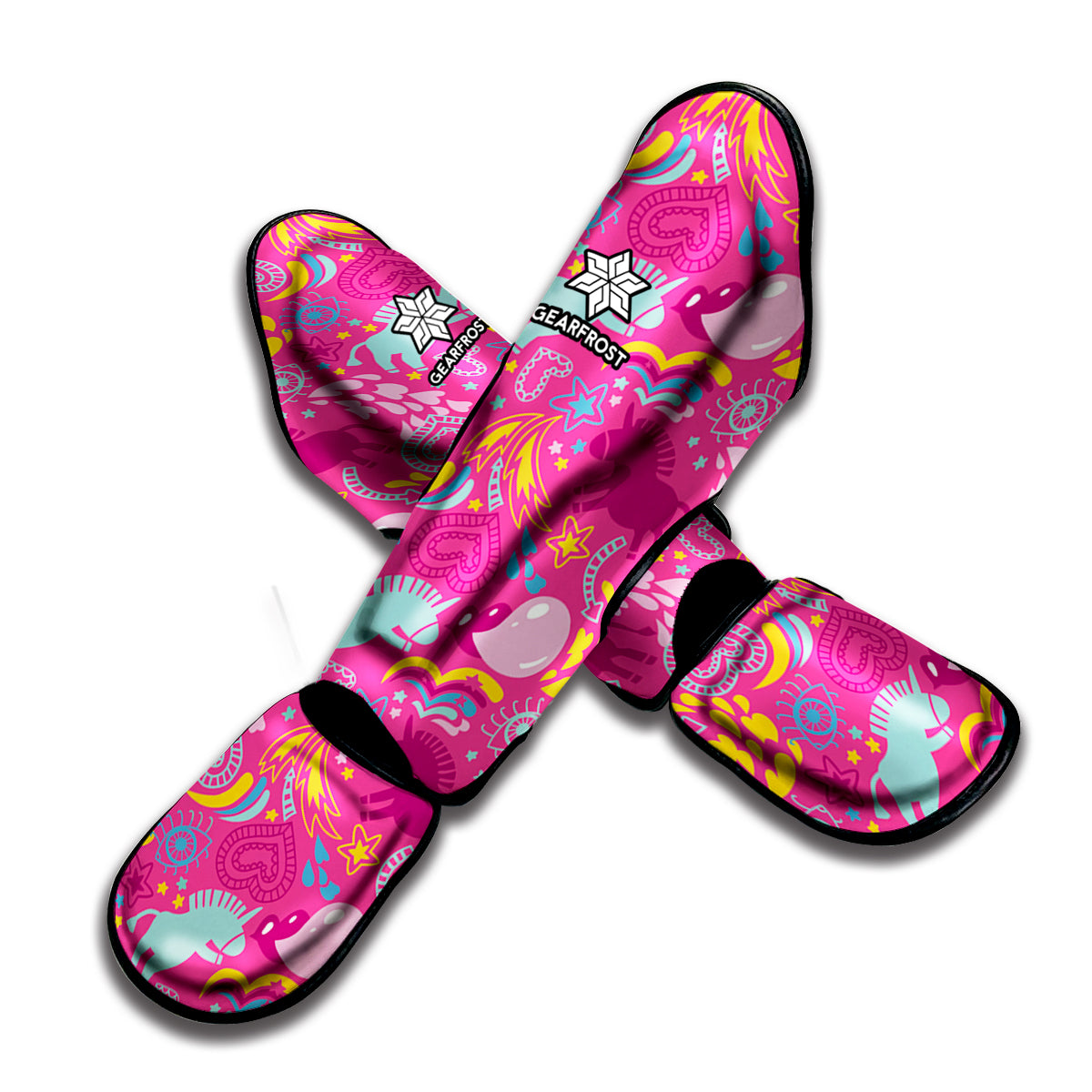 Pink Girly Unicorn Print Muay Thai Shin Guard