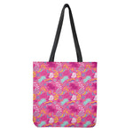 Pink Girly Unicorn Print Tote Bag