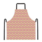 Pink Glazed Donut Pattern Print Apron