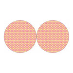 Pink Glazed Donut Pattern Print Car Coasters