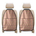 Pink Glazed Donut Pattern Print Car Seat Organizers