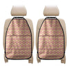 Pink Glazed Donut Pattern Print Car Seat Organizers