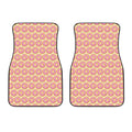 Pink Glazed Donut Pattern Print Front Car Floor Mats