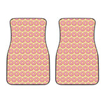 Pink Glazed Donut Pattern Print Front Car Floor Mats