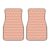 Pink Glazed Donut Pattern Print Front Car Floor Mats