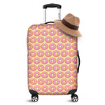 Pink Glazed Donut Pattern Print Luggage Cover