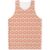 Pink Glazed Donut Pattern Print Men's Tank Top