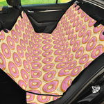 Pink Glazed Donut Pattern Print Pet Car Back Seat Cover