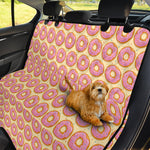 Pink Glazed Donut Pattern Print Pet Car Back Seat Cover