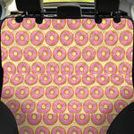 Pink Glazed Donut Pattern Print Pet Car Back Seat Cover