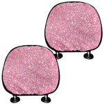 Pink Glitter Artwork Print (NOT Real Glitter) Car Headrest Covers