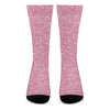 Pink Glitter Artwork Print (NOT Real Glitter) Crew Socks