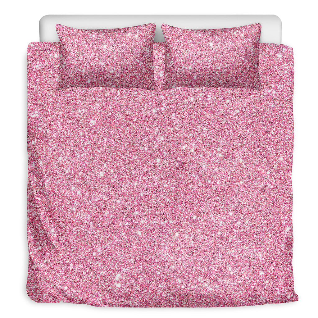 Pink Glitter Artwork Print (NOT Real Glitter) Duvet Cover Bedding Set