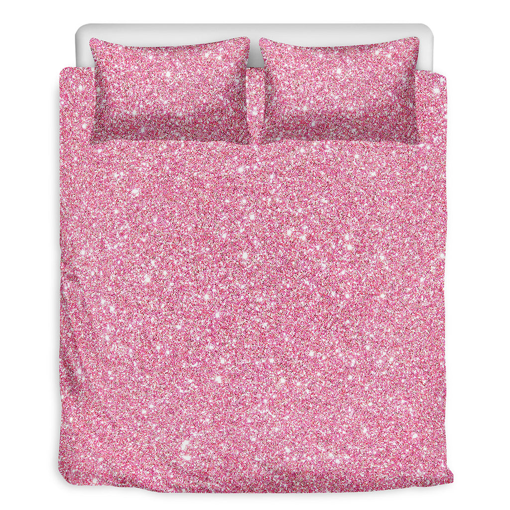 Pink Glitter Artwork Print (NOT Real Glitter) Duvet Cover Bedding Set