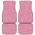 Pink (NOT Real) Glitter Print Front and Back Car Floor Mats