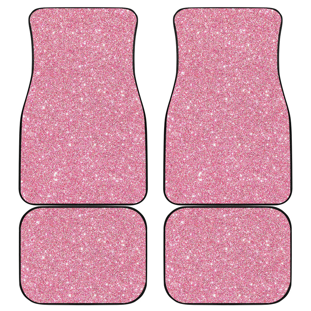Pink Glitter Artwork Print (NOT Real Glitter) Front and Back Car Floor Mats