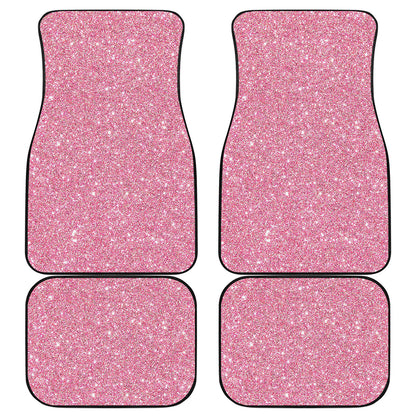 Pink Glitter Artwork Print (NOT Real Glitter) Front and Back Car Floor Mats