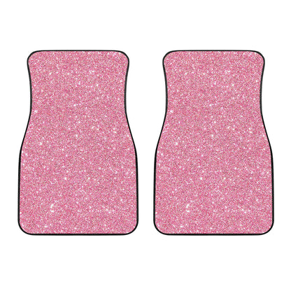Pink Glitter Artwork Print (NOT Real Glitter) Front Car Floor Mats