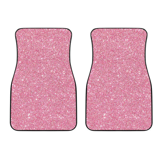 Pink Glitter Artwork Print (NOT Real Glitter) Front Car Floor Mats
