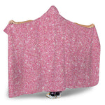 Pink Glitter Artwork Print (NOT Real Glitter) Hooded Blanket