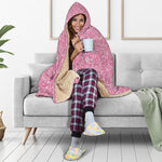 Pink Glitter Artwork Print (NOT Real Glitter) Hooded Blanket