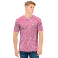 Pink (NOT Real) Glitter Print Men's T-Shirt
