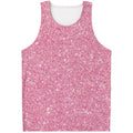 Pink (NOT Real) Glitter Print Men's Tank Top