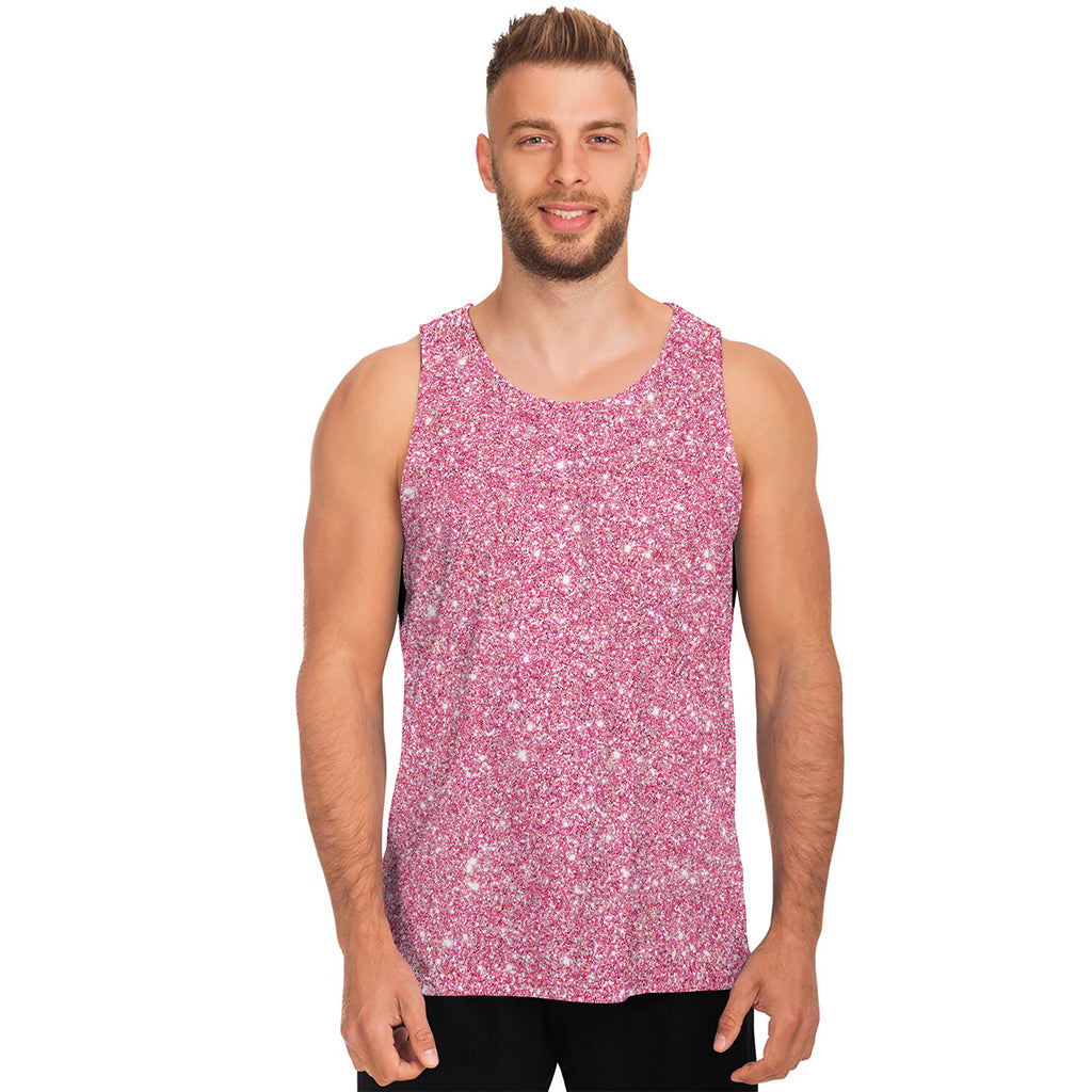 Pink Glitter Artwork Print (NOT Real Glitter) Men's Tank Top