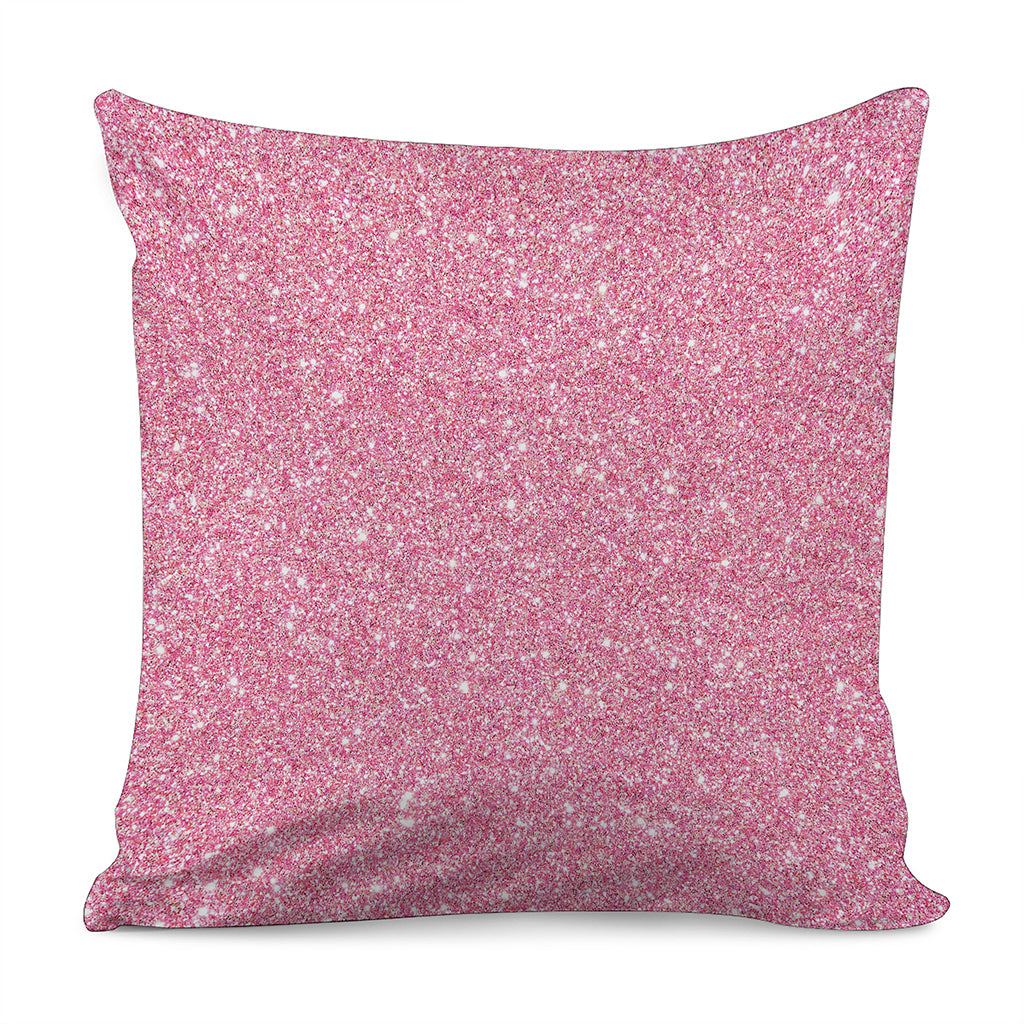 Pink Glitter Artwork Print (NOT Real Glitter) Pillow Cover