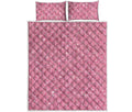 Pink Glitter Artwork Print (NOT Real Glitter) Quilt Bed Set