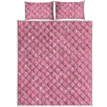Pink Glitter Artwork Print (NOT Real Glitter) Quilt Bed Set