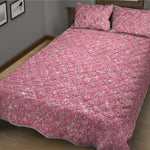 Pink Glitter Artwork Print (NOT Real Glitter) Quilt Bed Set