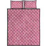 Pink Glitter Artwork Print (NOT Real Glitter) Quilt Bed Set