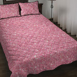 Pink Glitter Artwork Print (NOT Real Glitter) Quilt Bed Set