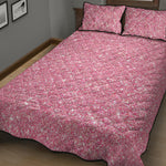 Pink Glitter Artwork Print (NOT Real Glitter) Quilt Bed Set