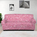 Pink (NOT Real) Glitter Print Sofa Cover
