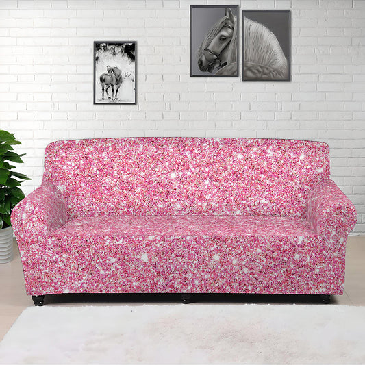Pink Glitter Artwork Print (NOT Real Glitter) Sofa Cover